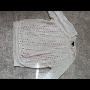 J.crew sequin sheer light weight sweater size S